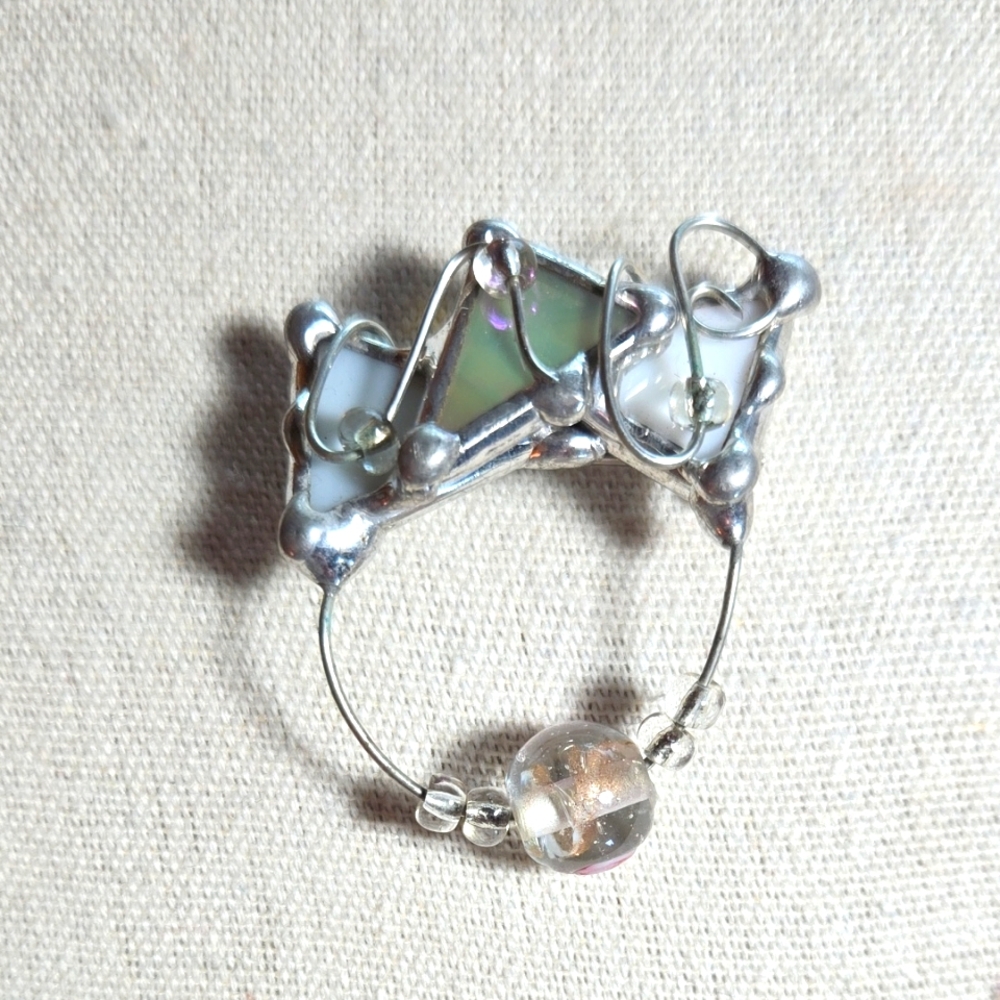 Stained Glass Artisan Brooch